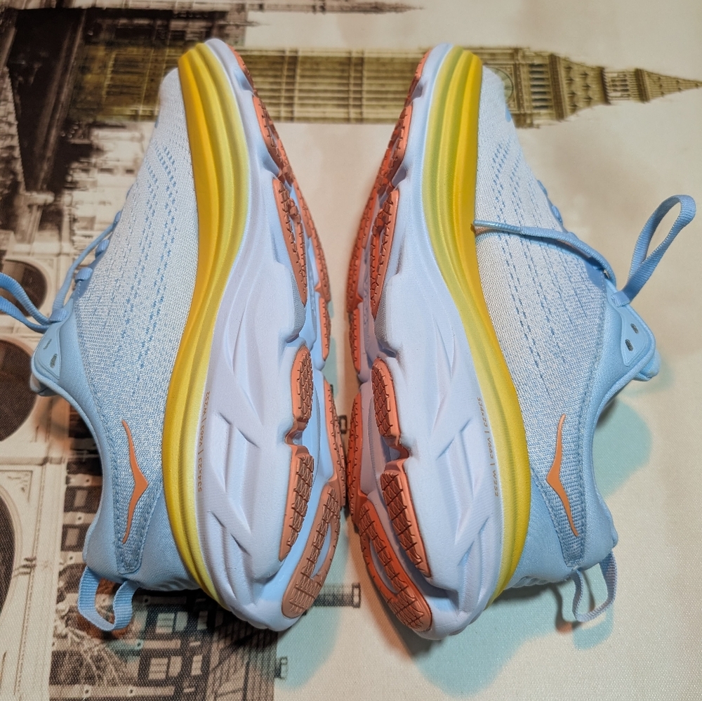 Hoka One One Bombi 8 Cushioned Road Shoes  Summer Song Women's Size 7 No Box - Picture 8 of 14
